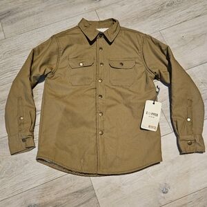 NWT Copper Denim Shepra-lined Shirt Jacket Tan Boy's Medium (10/12)